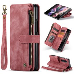 WALLET Védőhuzat pénztárcával 2 az 1-ben Samsung Galaxy Z Fold4 5G piros