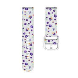 ART szilikon szíj Samsung Galaxy Watch 5 (40mm / 44mm) 5 Pro 45mm PURPLE FLOWER