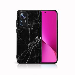 PROTEMIO MY ART Védőburkolat Xiaomi 12 Pro telefonhoz - BLACK MARBLE (142)