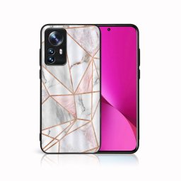 PROTEMIO MY ART Xiaomi 12 Pro védőburkolat - PINK MARBLE (143)