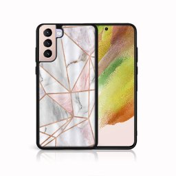 PROTEMIO MY ART Samsung Galaxy S21 5G védőborítás – PINK MARBLE (143)