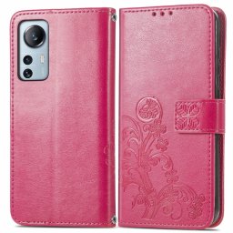 ART Wallet tok Xiaomi 12 Lite FLOWERS sötét rózsaszín