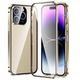 Mágneses borító 360 Apple iPhone 14 Pro Max aranyhoz