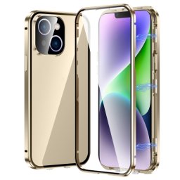 Mágneses borító 360 Apple iPhone 14 aranyhoz