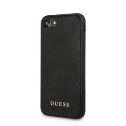 GUESS SAFFIANO borító Apple iPhone SE 2022 / SE 2020 / 8/7 fekete
