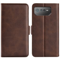 SIDE Wallet tok Asus Rog Phone 6 sötétbarna telefonhoz