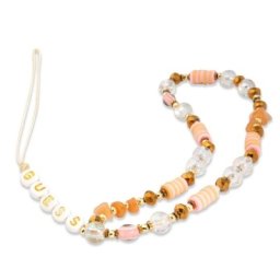 GUESS BEADS Rózsaszín mobiltelefon medál