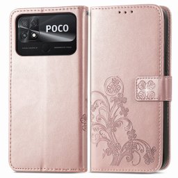 ART FLOWERS Pénztárcahuzat Xiaomi Poco C40 világos rózsaszín