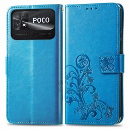 ART FLOWERS Pénztárcahuzat Xiaomi Poco C40 kék
