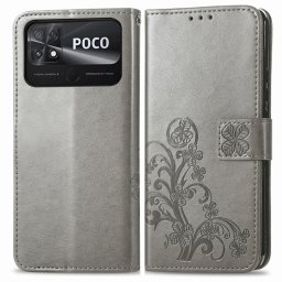ART FLOWERS Pénztárcahuzat Xiaomi Poco C40 szürke