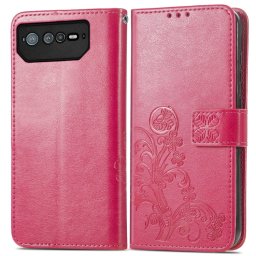ART FLOWERS Pénztárca borító Asus Rog Phone 6 rózsaszín