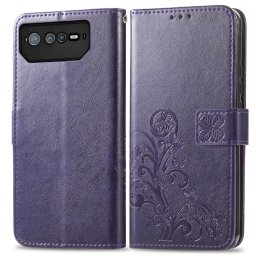 ART FLOWERS Pénztárca borító Asus Rog Phone 6 lila