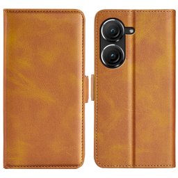 SIDE Wallet tok Asus Zenfone 9 világosbarna