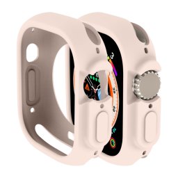 TPU HALF COVER Huzat Apple Watch Ultra 1 / 2 49mm-es világos rózsaszín