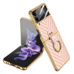 GKK ARROW Huzat tartóval Samsung Galaxy Z Flip 4 5G rózsaszín
