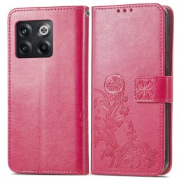 ART FLOWERS Pénztárcahuzat OnePlus 10T 5G sötét rózsaszín