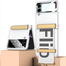GKK ROLL Huzat tartóval Samsung Galaxy Z Flip 4 5G fehér