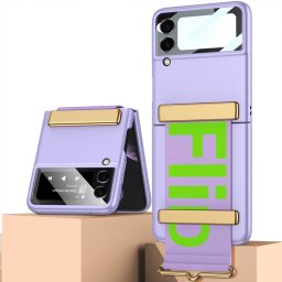 GKK ROLL Huzat tartóval Samsung Galaxy Z Flip 4 5G lila telefonhoz