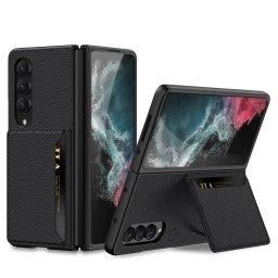 GKK CARD Bőr tok Samsung Galaxy Z Fold 4 5G fekete