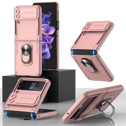 GKK RING Védőburkolat tartóval Samsung Galaxy Z Flip 4 5G rózsaszín