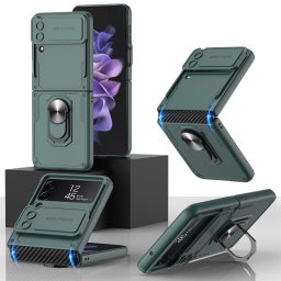 GKK RING Védőburkolat tartóval Samsung Galaxy Z Flip 4 5G zöld