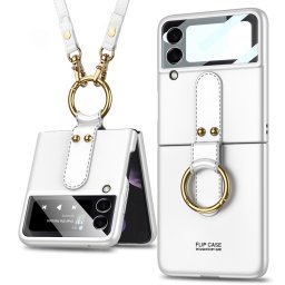 GKK LANYARD Huzat pánttal Samsung Galaxy Z Flip 4 5G fehér