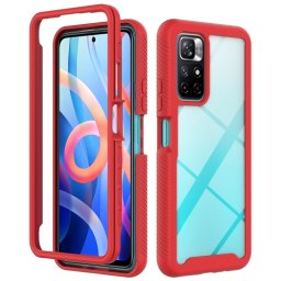 DUAL Kétoldalas burkolat Xiaomi Poco M4 Pro 5G / Redmi Note 11S 5G piros
