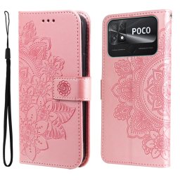 ART MANDALA Wallet tok Xiaomi Poco C40 rózsaszín