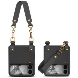 GKK ROPE Huzat pánttal Samsung Galaxy Z Flip 4 5G fekete