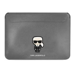 KARL LAGERFELD SAFFIANO tok notebookhoz, átlós akár 16" ezüst