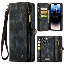 WALLET Védőtok pénztárcával 2 az 1-ben Apple iPhone 14 Pro Max fekete