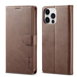 IMEEKE Wallet tok Apple iPhone 14 Pro sötétbarna
