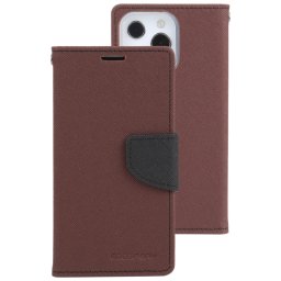 MERCURY FANCY Pénztárca tok Apple iPhone 14 Pro Max barna