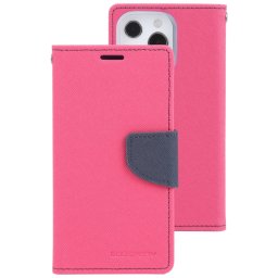 MERCURY FANCY pénztárca tok Apple iPhone 14 Pro sötét rózsaszín