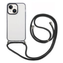 ROPE Átlátszó burkolat kábellel Apple iPhone 14 fekete