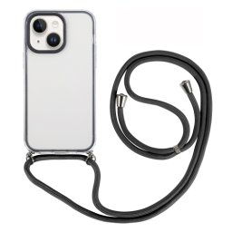 ROPE Átlátszó burkolat kábellel Apple iPhone 14 Plus fekete