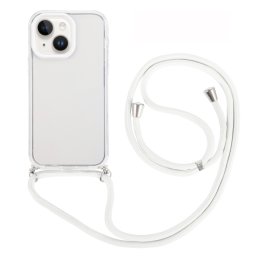 ROPE Átlátszó huzat kábellel Apple iPhone 14 Plus fehér