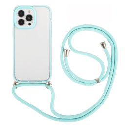 ROPE Átlátszó huzat kábellel Apple iPhone 14 Pro zöld