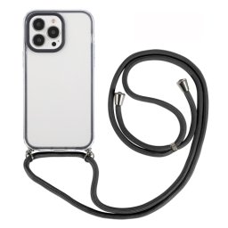 ROPE Átlátszó burkolat kábellel Apple iPhone 14 Pro Max fekete