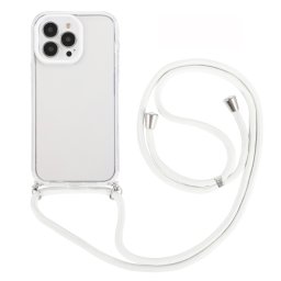 ROPE Átlátszó burkolat kábellel Apple iPhone 14 Pro Max fehér