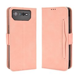 SLOT Pénztárca borító Asus Rog Phone 6 / Rog Phone 6 Pro rózsaszín telefonhoz