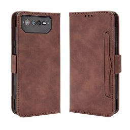 SLOT Pénztárca borító Asus Rog Phone 6 / Rog Phone 6 Pro telefonhoz barna