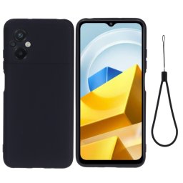 RUBBER Xiaomi Poco M5 fekete védőburkolat