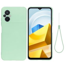 RUBBER Xiaomi Poco M5 zöld védőburkolat
