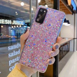 GLITTER védőtok Samsung Galaxy A51 rózsaszín