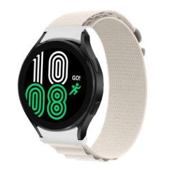 NYLON szíj Samsung Galaxy Watch 5 (40mm / 44mm) 5 Pro 45mm fehér telefonhoz