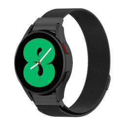 MILANESE fém szíj Samsung Galaxy Watch 5 (40mm / 44mm) 5 Pro 45mm fekete