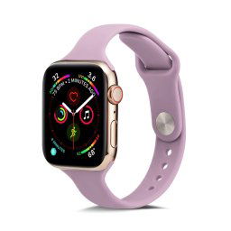 VÉKONY szilikon szíj Apple Watch Ultra 1 / 2 (49 mm) / 9 / 8 / 7 (45 mm) / 6 / SE / 5 / 4 (44 mm) / 3 / 2 / 1 (42 mm) PURPLE