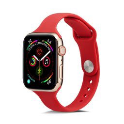 VÉKONY szilikon szíj Apple Watch Ultra 1 / 2 (49 mm) / 9 / 8 / 7 (45 mm) / 6 / SE / 5 / 4 (44 mm) / 3 / 2 / 1 (42 mm) RED