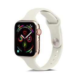 VÉKONY szilikon szíj Apple Watch Ultra 1 / 2 (49 mm) / 9 / 8 / 7 (45 mm) / 6 / SE / 5 / 4 (44 mm) / 3 / 2 / 1 (42 mm) CREA MY WHITE